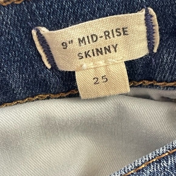 Madewell 9" Mid-Rise Skinny Jeans Medium Wash Size 25 - Picture 10 of 15